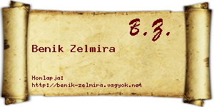 Benik Zelmira névjegykártya
